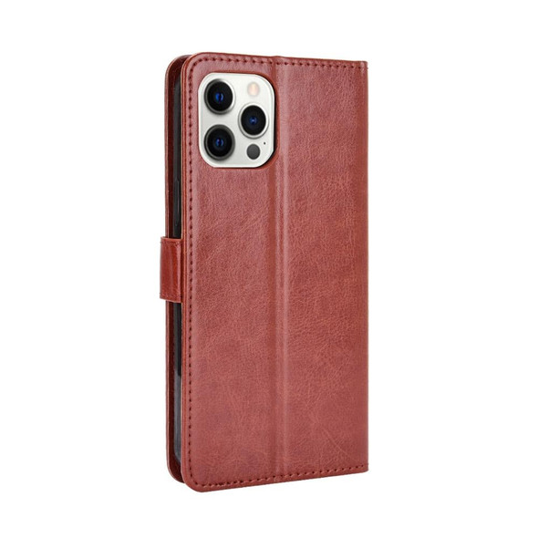 Crazy Horse Texture Horizontal Flip Leatherette Case with Holder & Card Slots & Wallet & Lanyard for iPhone 12 / 12 Pro(Brown)