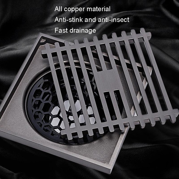 Full Copper Odor Proof Floor Drain, Style: K7004 Chrome Plated Dual Use+Straight Row