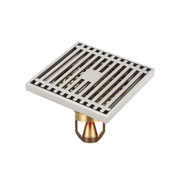 Full Copper Odor Proof Floor Drain, Style: K7007 Nickel Brush Single Use+Magnetic Suspension