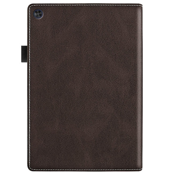 For Huawei MatePad SE Splicing Series Tablet Leatherette Case(Coffee)