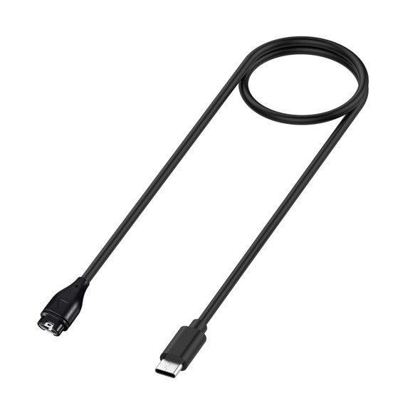 For Garmin Forerunner 265 / 265S / 965 Universal Type-C / USB-C Smart Watch Charging Cable, Length: 1m(Black)