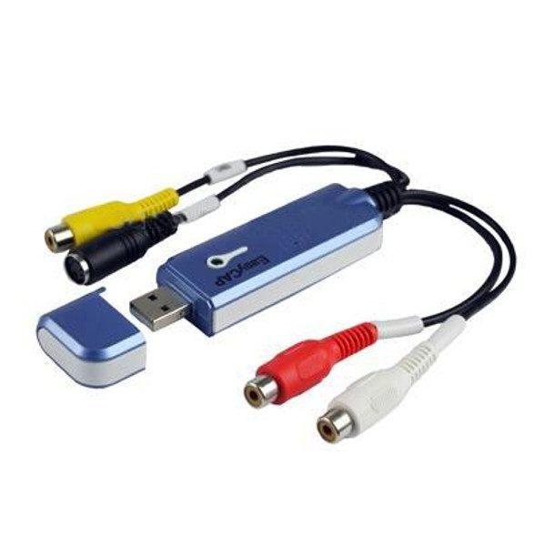 Easycap USB 2.0 Video Capture & Edit with Audio (Supports NTSC/PAL/SECAM, Video format)(Blue)