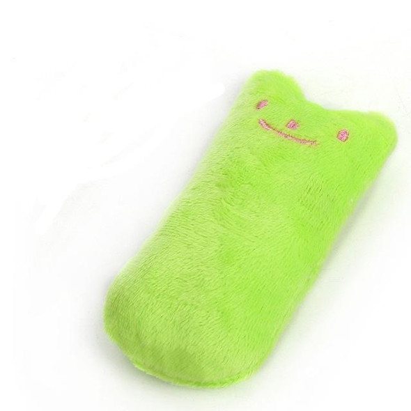 2 PCS Teeth Grinding Catnip Toys Funny Interactive Plush Cat Toy Pet Kitten Chewing Toy  Claws Thumb Bite Cat mint for Cats(Green)