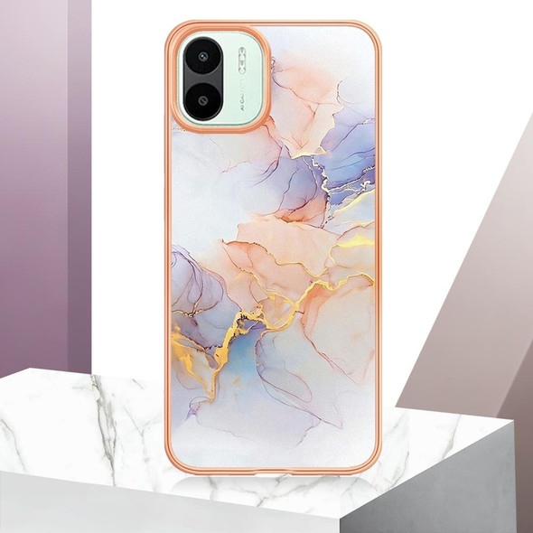 For Xiaomi Redmi A1 Electroplating IMD TPU Phone Case(White Marble)