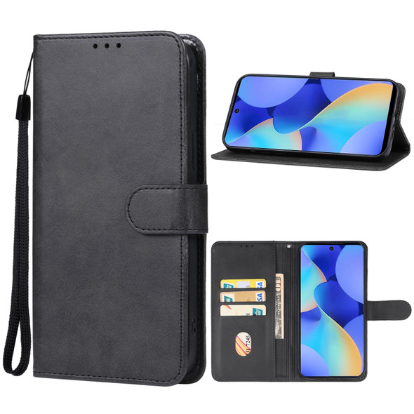 For Tecno Spark 10 Pro Leatherette Phone Case(Black)