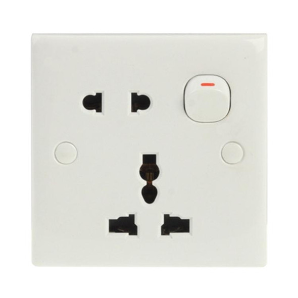 Electric Wall Switch and Socket, EU / AU / US Plug Socket with 1 Switch