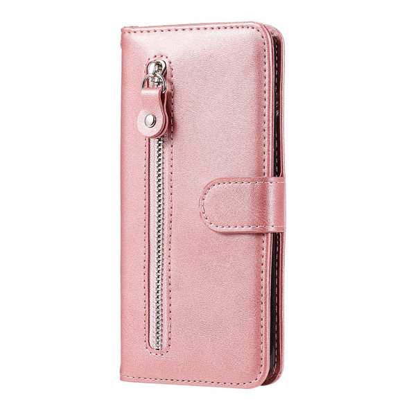 For vivo V25 5G/V25e 4G Calf Texture Zipper Leather Phone Case(Rose Gold)