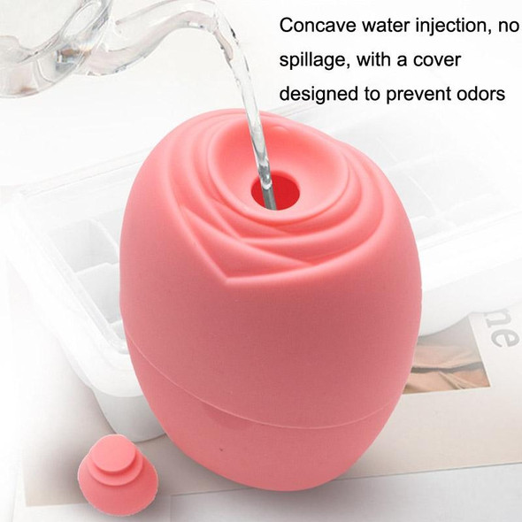 2pcs L-03-01 Face Ice Apparatus Massage Ice Roller Beauty Makeup Silicone Face Ice Tray(Vitality Orange)