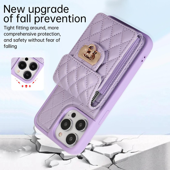 For iPhone 14 Pro Card Slot Leatherette Phone Case(Purple)