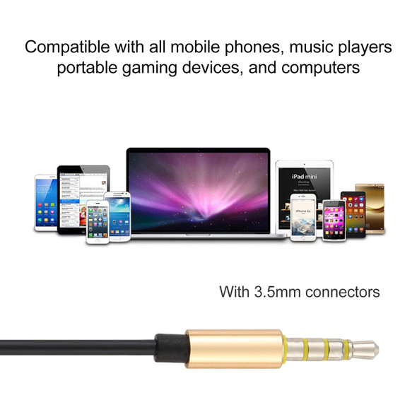 520 3.5mm Plug In-ear Wired Wire-control Earphone with Silicone Earplugs, Cable Length: 1.2m(Gold)