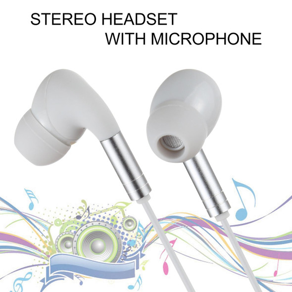 520 3.5mm Plug In-ear Wired Wire-control Earphone with Silicone Earplugs, Cable Length: 1.2m(Silver)