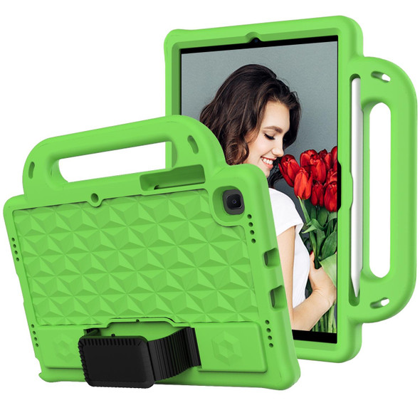 For Galaxy Tab A7 10.4(2020) T500/T505 Diamond Series EVA  Anti-Fall Shockproof Sleeve Protective Shell Case with Holder & Strap(Green)