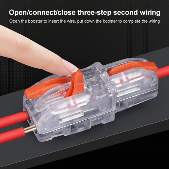 10 PCS Multi-Function Branch Wire Butt Copper Wire Quick Connection Terminal, Model: F15 Orange Handle One in Five Out