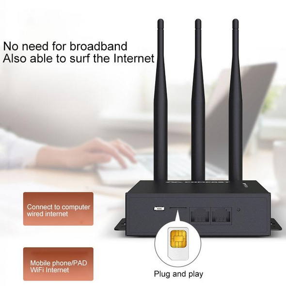 COMFAST CF-E7 300Mbps 4G Outdoor Waterproof Signal Amplifier Wireless Router Repeater WIFI Base Station with 3 Antennas