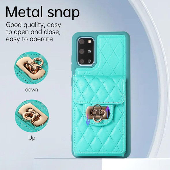 For Samsung Galaxy S20 FE Card Slot Leatherette Phone Case(Mint Green)