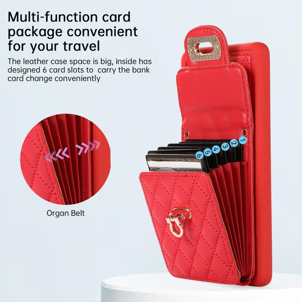 For Samsung Galaxy S20 Card Slot Leatherette Phone Case(Red)