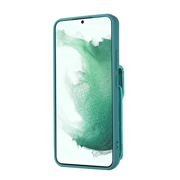 For Samsung Galaxy S21 5G Card Slot Leatherette Phone Case(Mint Green)