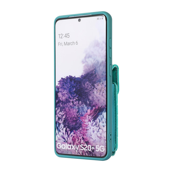 For Samsung Galaxy S20 Card Slot Leatherette Phone Case(Mint Green)
