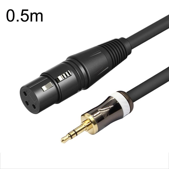 3.5mm To Caron Female Sound Card Microphone Audio Cable, Length: 0.5m