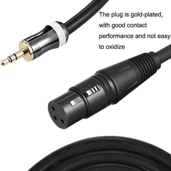 3.5mm To Caron Female Sound Card Microphone Audio Cable, Length: 2m