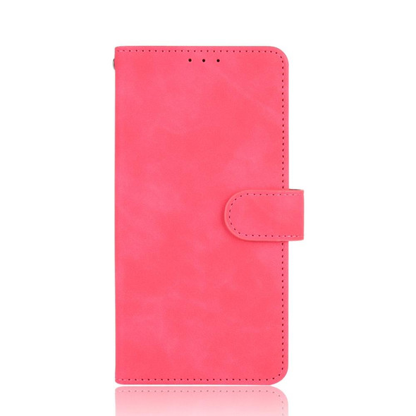 iPhone 12 / 12 Pro Solid Color Skin Feel Magnetic Buckle Horizontal Flip Calf Texture PU Leather Case with Holder & Card Slots & Wallet(Rose Gold)