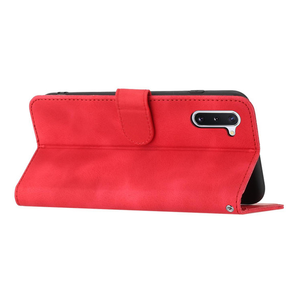 For Samsung Galaxy Note10 4G/5G Heart Pattern Skin Feel Leatherette Phone Case(Red)