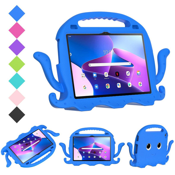 For Lenovo Tab M10 3rd Gen 10.1 TB-328 Octopus Style EVA Hard PC Shockproof Tablet Case with Strap(Blue)