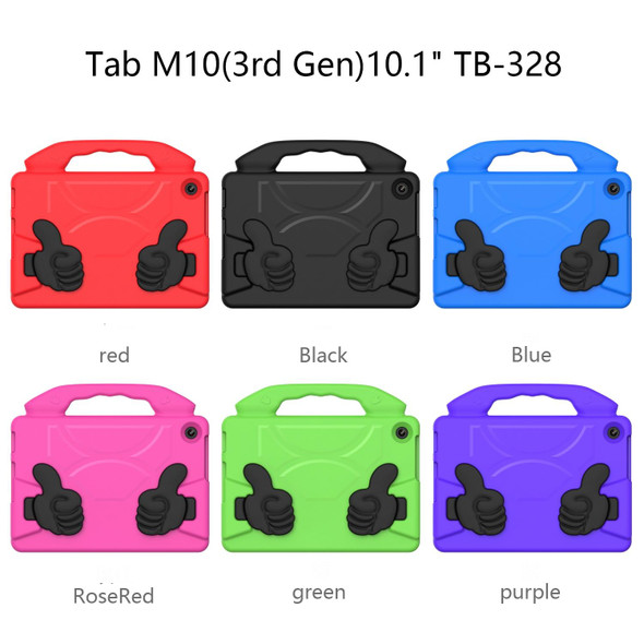 For Lenovo Tab M10 3rd Gen 10.1 TB-328 Thumb Bracket EVA Shockproof Tablet Case(Red)