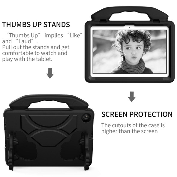 For Lenovo Tab M10 3rd Gen 10.1 TB-328 Thumb Bracket EVA Shockproof Tablet Case(Black)