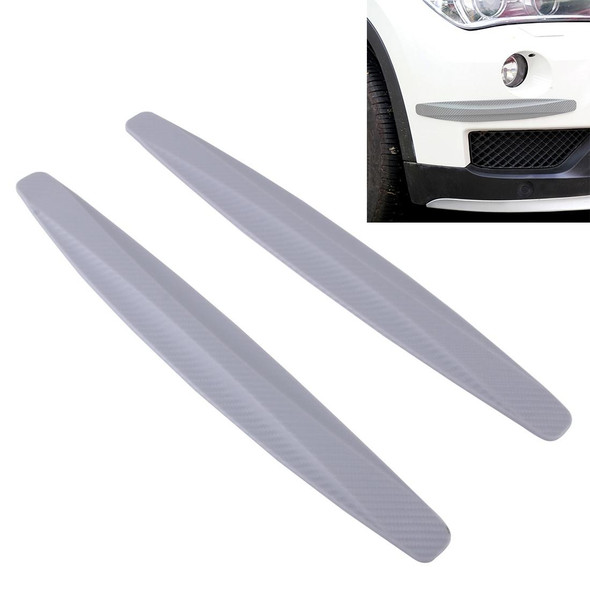 2 PCS Universal Car Body Carbon Fiber Bumper Guard Protector Sticker/Car Crash Bar Bumper Strips /Car Crash Strips/Anti-rub Strips/Anti-rub Bar(Grey)