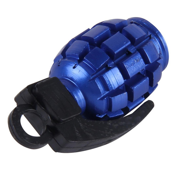 2 PCS Universal Grenade Shaped Bicycle Tire Valve Caps(Blue)