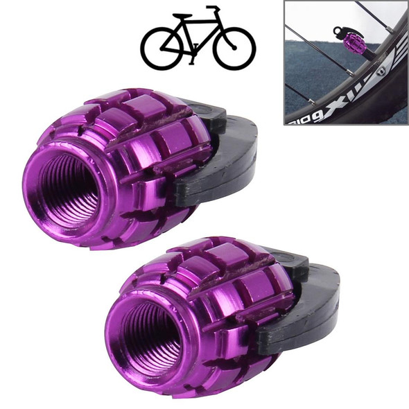 2 PCS Universal Grenade Shaped Bicycle Tire Valve Caps