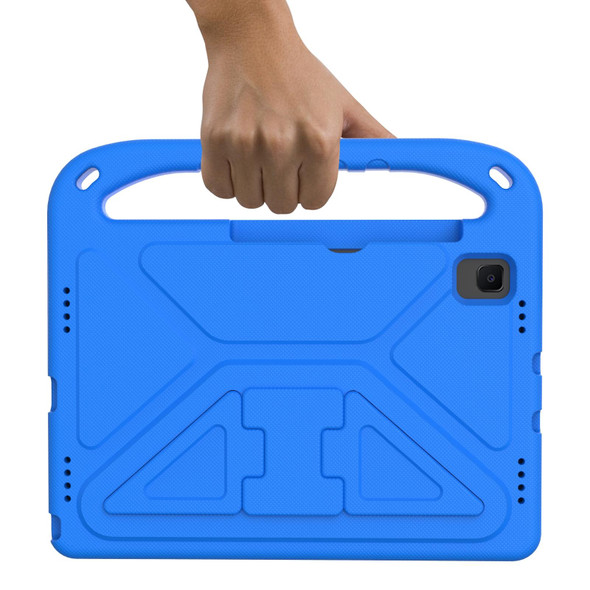 For Samsung Galaxy Tab S6 Lite P610 Handle EVA Shockproof Tablet Case with Holder(Blue)