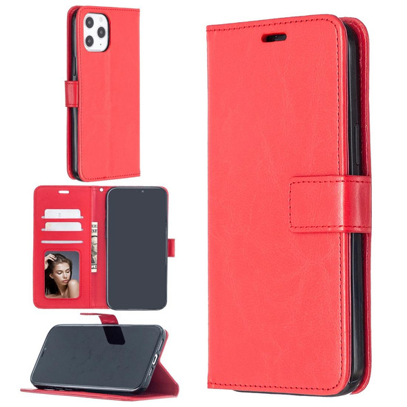 iPhone 12 Pro Max Crazy Horse Texture Horizontal Flip Leather Case with Holder & Card Slots & Wallet & Photo Frame(Red)