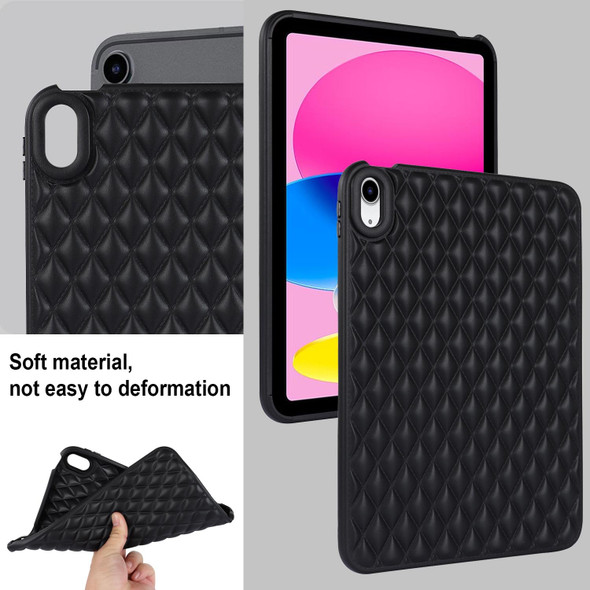 For iPad Air 5 10.9 / Air 4 Rhombic TPU Tablet Case(Black)