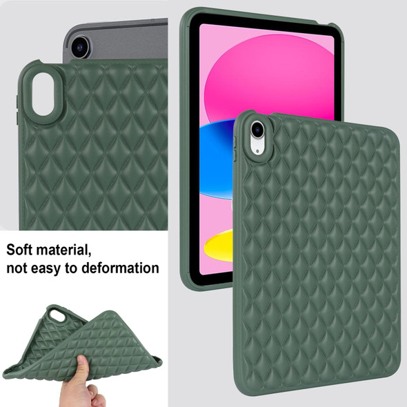 For iPad 10.2 2021 / 2020 / 2019 Rhombic TPU Tablet Case(Green)