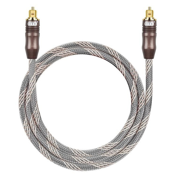 10m EMK OD6.0mm Toslink Square Port to Square Port TV Digital Audio Optical Fiber Connecting Cable