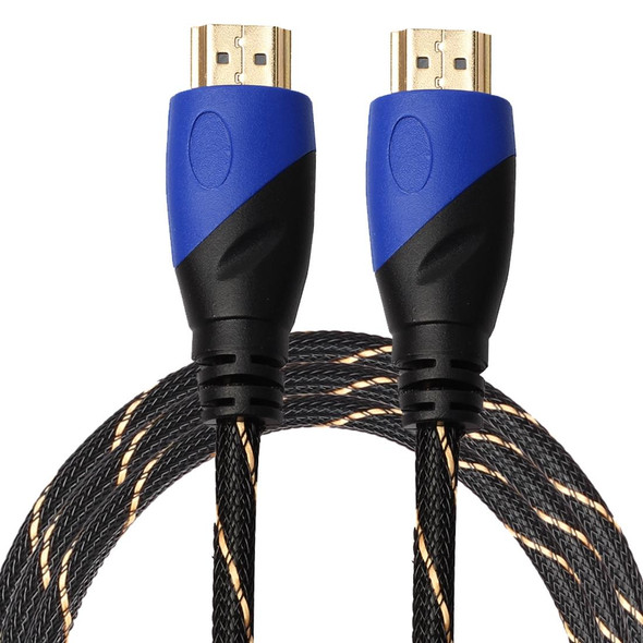 1.8m HDMI 1.4 Version 1080P Woven Net Line Blue Black Head HDMI Male to HDMI Male Audio Video Connector Adapter Cable