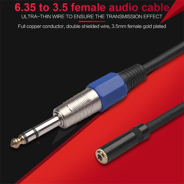 3094MF-03 6.35mm Male to 3.5mm Female Audio Cable, Length: 0.3m