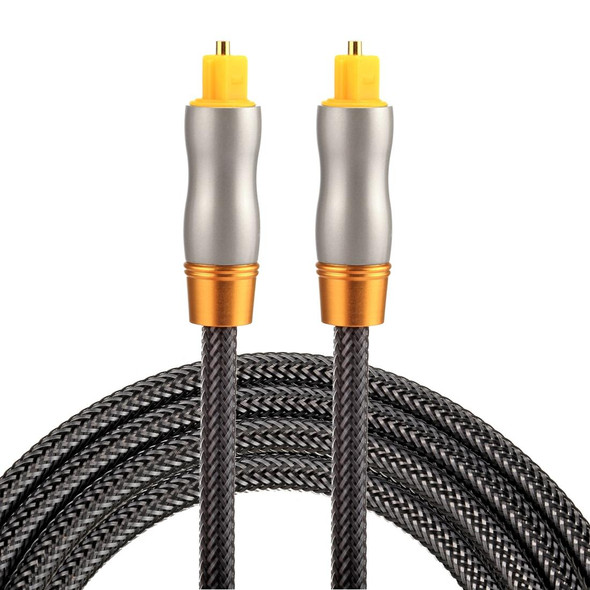 1.5m OD6.0mm Gold Plated Metal Head Woven Line Toslink Male to Male Digital Optical Audio Cable