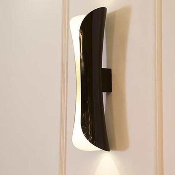 E27 LED Living Room Background Hotel Villa Corridor Bedroom Bedside Wall Lamp Medium(Inside White Outside Black)