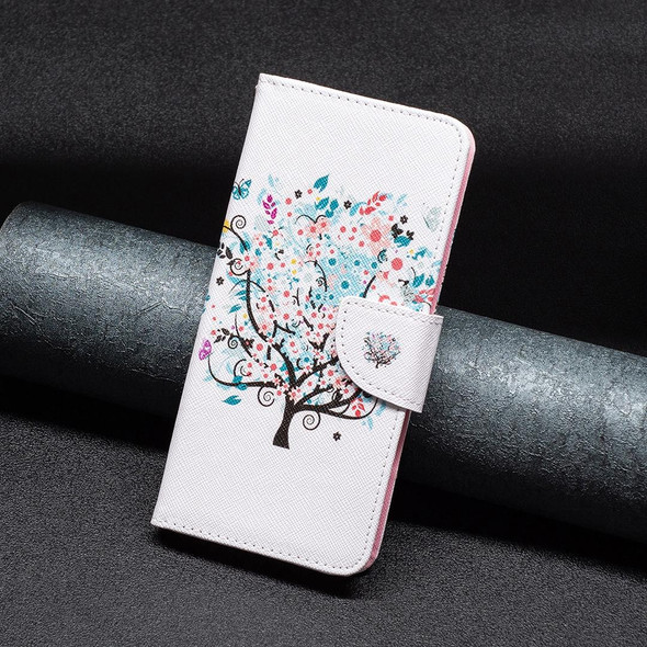 For Realme C55 Colored Drawing Pattern Leatherette Phone Case(Tree)