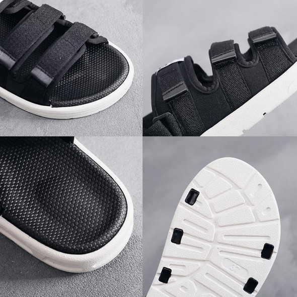 Summer Slippers Dual-purpose Beach Shoes Men Sandals, Size: 39(Black)