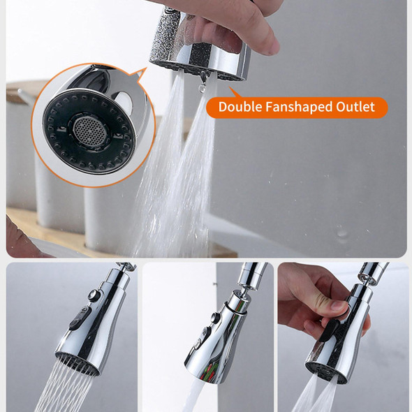 3 Functions Spray Head 360 Degree Swivel Faucet Spayer Head for Kitchen Faucet,Spec: Double Blade