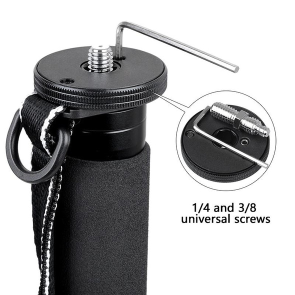 BEXIN MAS285 Portable Travel Outdoor DSLR Camera Aluminum Alloy Monopod Holder(Black)