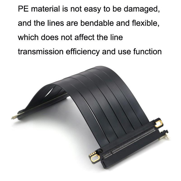 PCI-E 3.0 16X 180-degree Graphics Card Extension Cable Adapter Cable, Length: 15cm