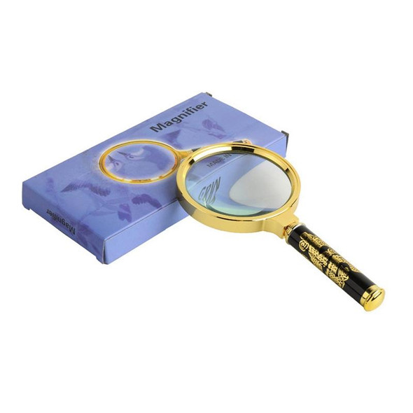 2pcs Elderly Reading Books Handheld Magnifier, Diameter:60mm(Non-removable Handle)