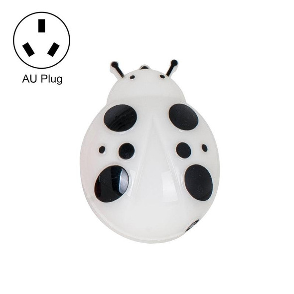 A62 Beetle Shape LED Night Light Plug-in Intelligent Light Control Sensor Light, Plug:AU Plug(White)