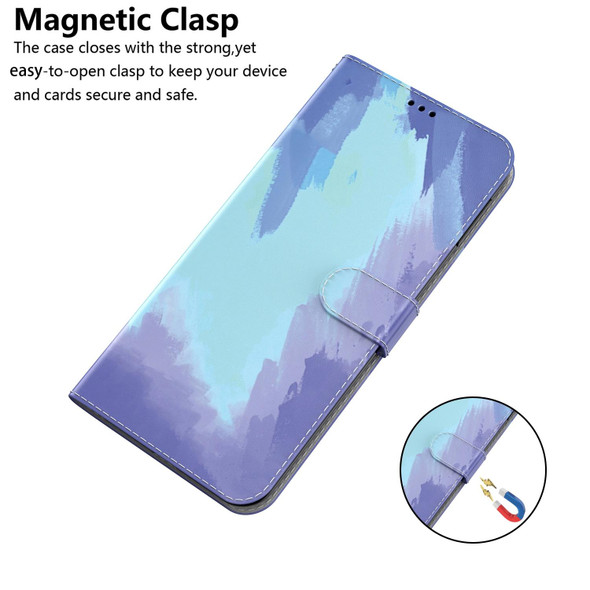 For Samsung Galaxy A24 4G Watercolor Pattern Flip Leatherette Phone Case(Winter Snow)