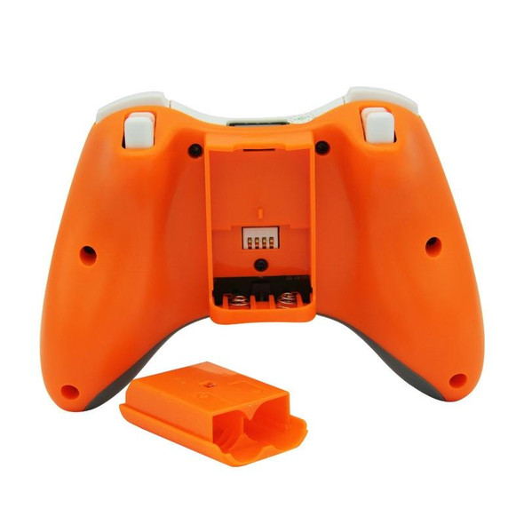 For Microsoft Xbox 360 / PC XB13 Dual Vibration Wireless 2.4G Gamepad With Receiver(Orange)